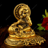 White Metal Golden Oxidized Bal Gopal Makhan