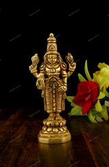 Brass Vishnu Idol - Miniature