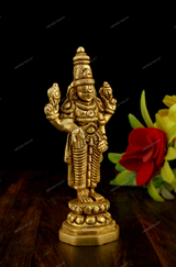 Brass Vishnu Idol - Miniature