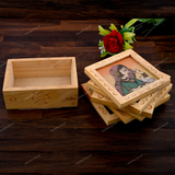 Gemstone Painting Wooden Tea Coasters
