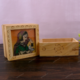 Gemstone Painting Wooden Tea Coasters