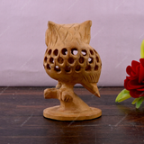 Wooden Owl with Baby Owl - Small