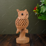 Wooden Owl with Baby Owl