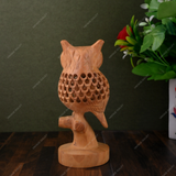 Wooden Owl with Baby Owl