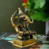Brass Ganesha with Dholak