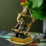 Brass Ganesha with Dholak