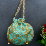 Women's Ethnic Rajasthani Potli Bag - Green