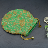 Women's Ethnic Rajasthani Potli Bag - Green