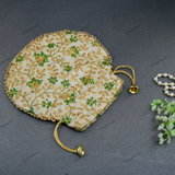 Women's Ethnic Rajasthani Potli Bag - Beige Green