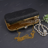 Glitter Clutch for Female - Black