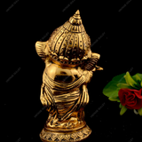 White Metal Golden Bal Ganesha Small