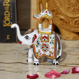 Metal Ambabari Meenakari Work Painted - Set of 3 - White
