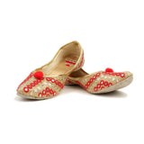 Women's Traditional Slip-On Mojari Jutti, Rajasthani Jutti - Vintage Gulley