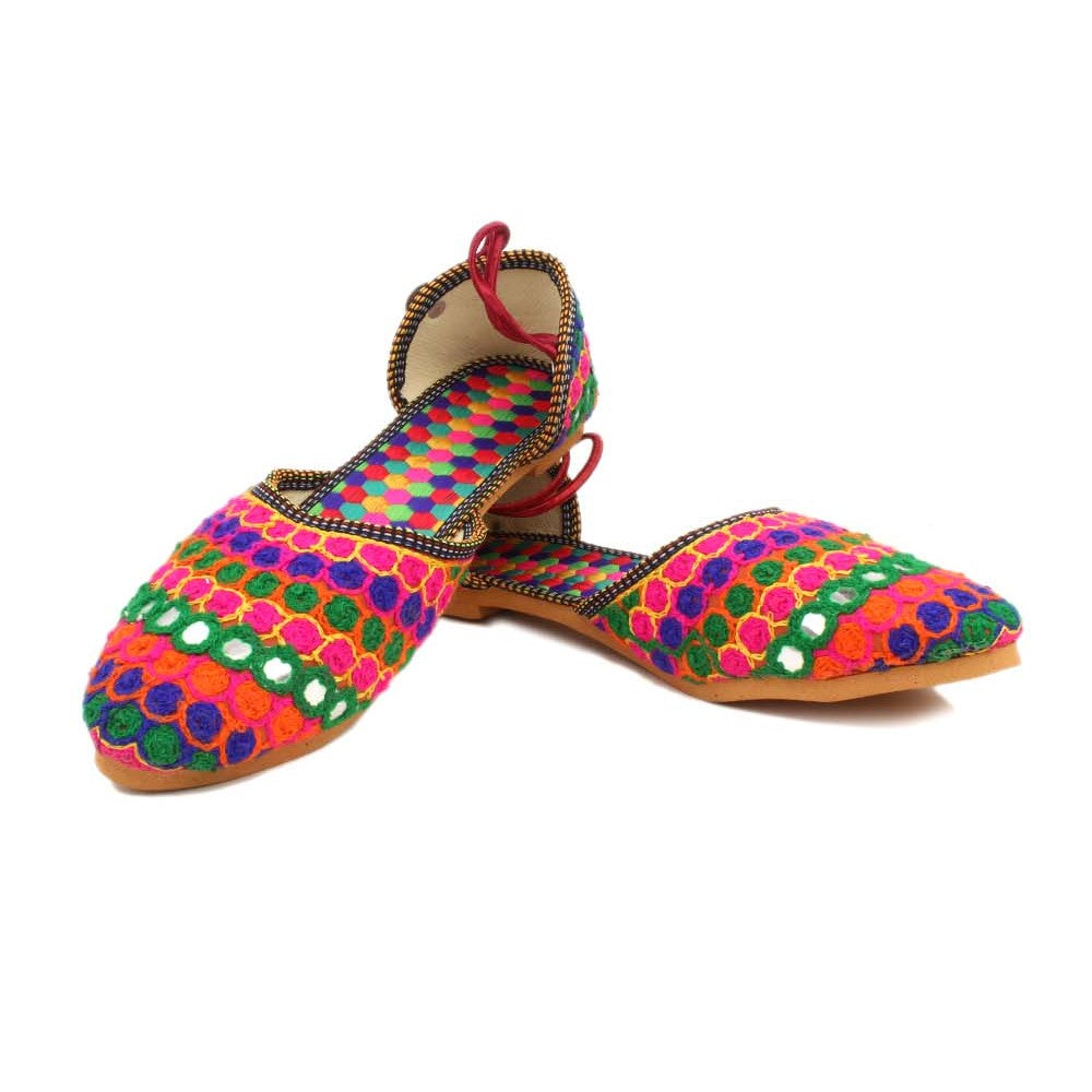 Women's Traditional Slip-On Mojari Jutti, Rajasthani Jutti
