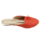 Women's Traditional Slip-On Mojari Jutti, Rajasthani Jutti - Vintage Gulley