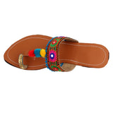 Women's Traditional Slip-On Mojari Jutti, Rajasthani Jutti - Vintage Gulley