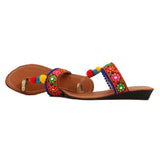 Women's Traditional Slip-On Mojari Jutti, Rajasthani Jutti - Vintage Gulley