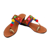 Women's Traditional Slip-On Mojari Jutti, Rajasthani Jutti - Vintage Gulley