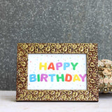 GOLDEN LEAVES PHOTO FRAME WITH STAND - 4" X 6" (HORIZONTAL) - Vintage Gulley