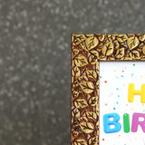 GOLDEN LEAVES PHOTO FRAME WITH STAND - 4" X 6" (HORIZONTAL) - Vintage Gulley