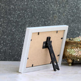 WHITE PHOTO FRAME WITH STAND - 4" X 6" (HORIZONTAL) - Vintage Gulley