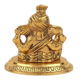 White Metal Golden Oxidized Pagdi Ganesha Small