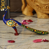 Metal Meenakari Peacock - Large