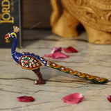 Metal Meenakari Peacock - Large