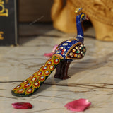 Metal Meenakari Peacock - Small