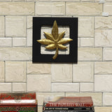 Brass Plated Wall Hanging Leaf Frame - Vintage Gulley
