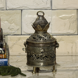 Brass Dhokra Box with Flower Shaped Lid