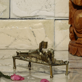 Brass Dhokra Reading Woman on Bed