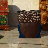 Hand Carved & Hand Painted Wooden Owl - Yellow - Vintage Gulley