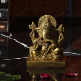 Brass CharBujha Ganesha Idol