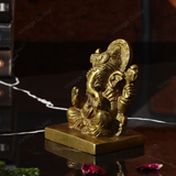 Brass CharBujha Ganesha Idol