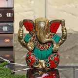 Brass Appu Ganesha Idol Stonework