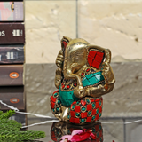 Brass Appu Ganesha Idol Stonework