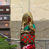 Brass Appu Ganesha Idol Stonework