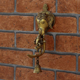 Brass Lord Ganesha Hanging with Diya and Bell
