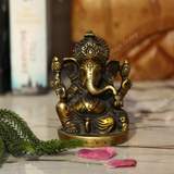 Brass Charbhuja Ganesha