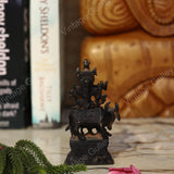 Brass Krishna with Cow Statue - Antique