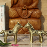 Brass Dhokra Medium Horse - Set of 2