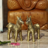 Brass Dhokra Medium Horse - Set of 2
