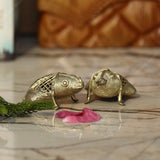 Brass Dhokra Small Frog - Set of 2