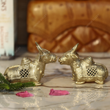 Brass Dhokra Medium Bull - Set of 2