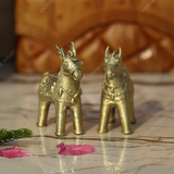Brass Dhokra Net Horse - Set of 2