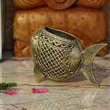 Brass Dhokra Fish Penstand