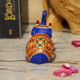 Meenakari Royal Blue Elephant Sitting - 4 Inches
