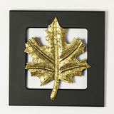 Brass Plated Wall Hanging Leaf Frame - Set of 4 - Vintage Gulley