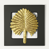 Brass Plated Wall Hanging Leaf Frame - Set of 2 - Vintage Gulley